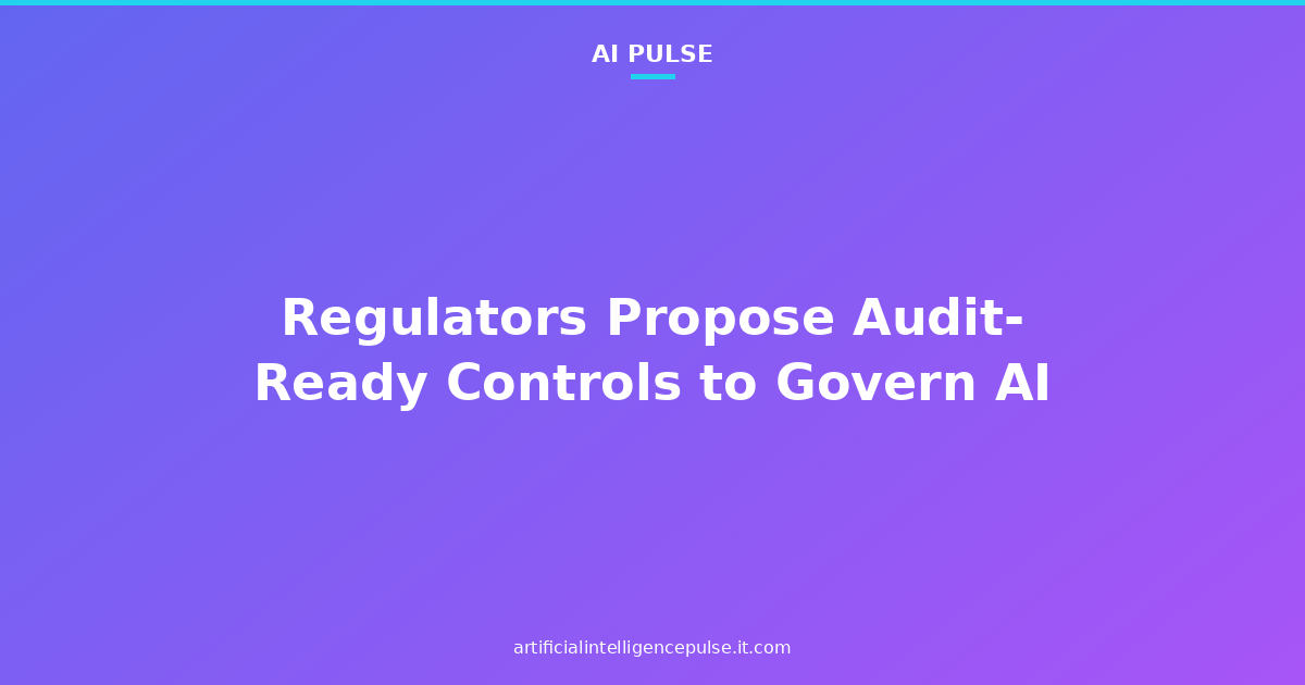 Regulators Propose Audit-Ready Controls to Govern AI